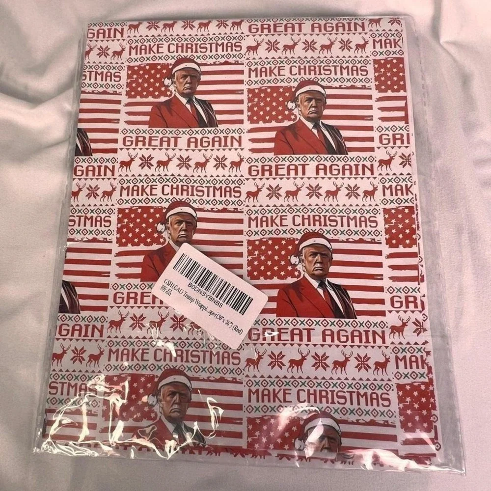 Trump Wrapping Paper Unisex 30x36 Red NEW Make Christmas Great Again MAGA